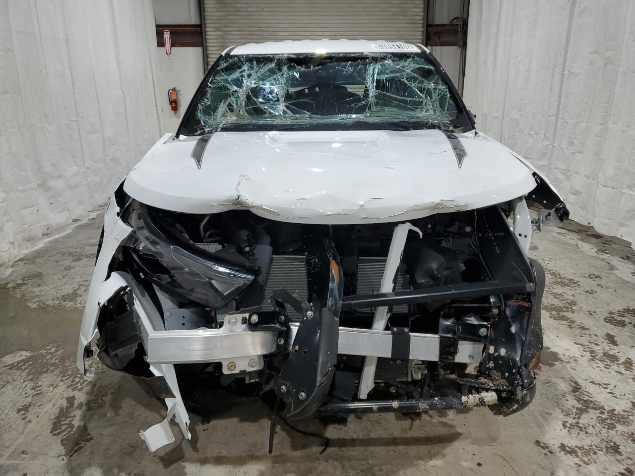 2022 Ford Explorer Police Interceptor White vin: 1FM5K8AB7NGA32470 Damage: Front Bumper Reinforcement, Broken, Replacement Required