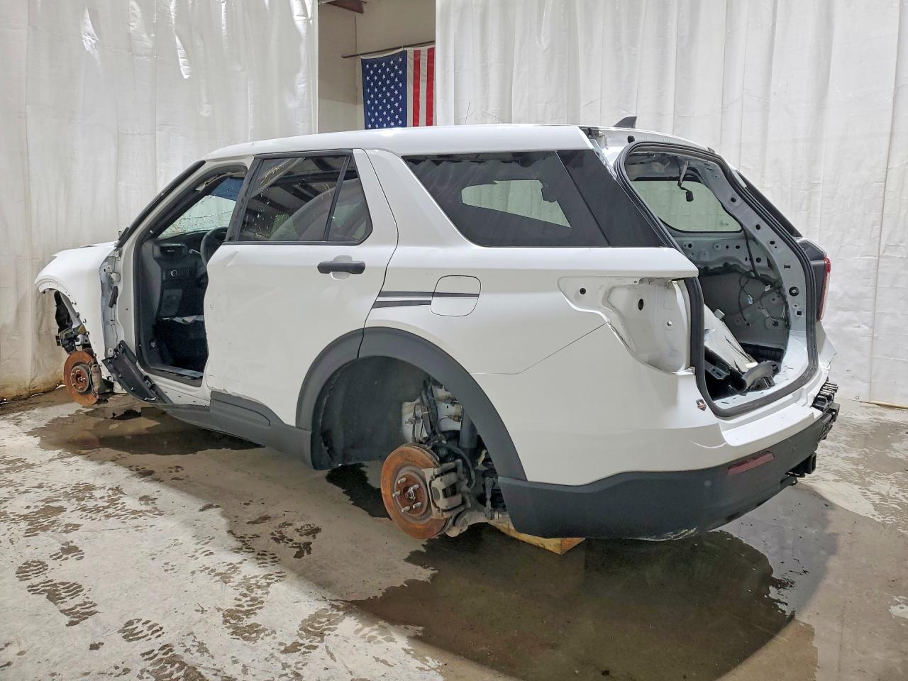 2022 Ford Explorer Police Interceptor White vin: 1FM5K8AB7NGA32470