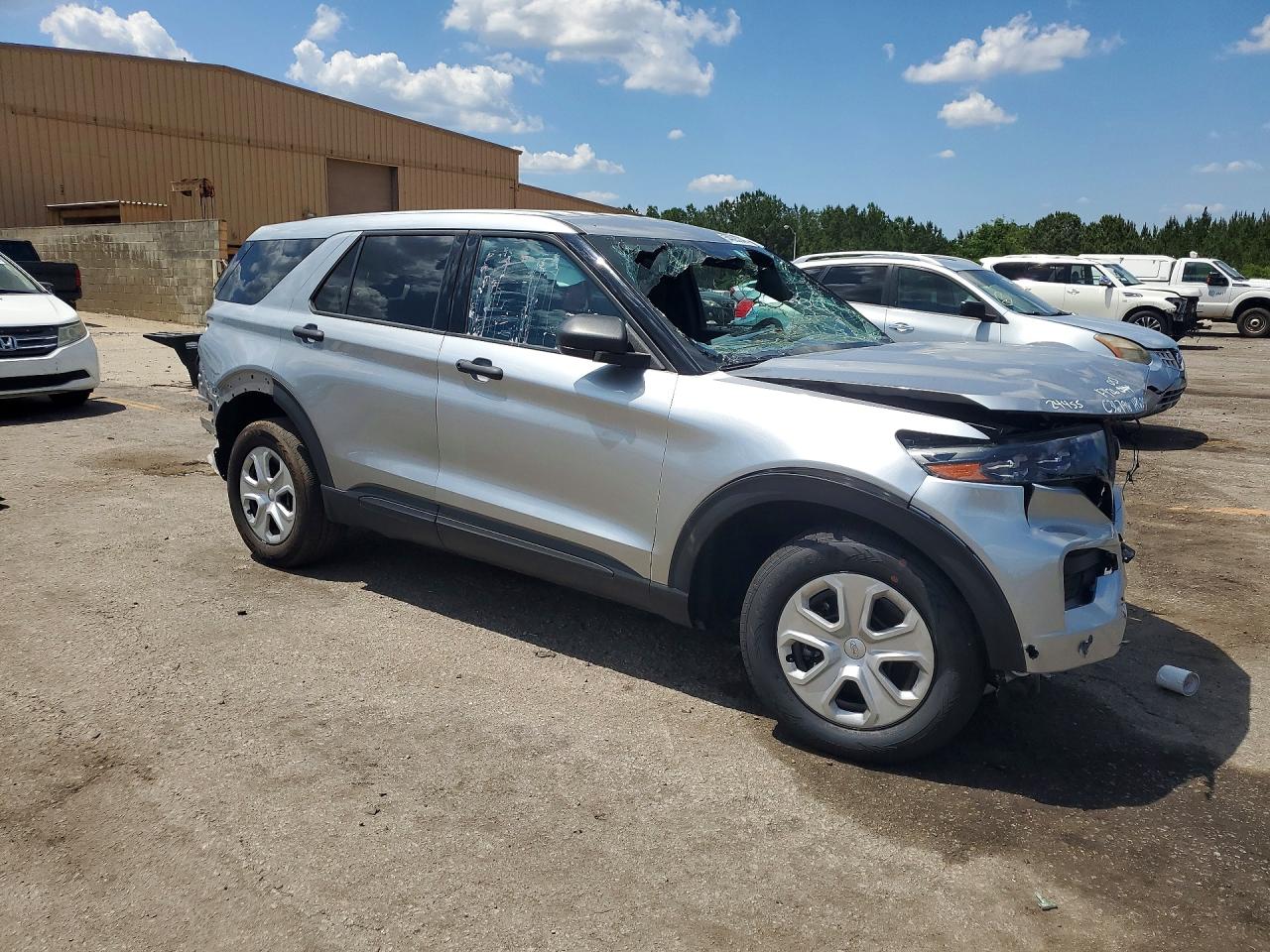 2024 Ford Explorer Police Interceptor Silver vin: 1FM5K8AB7RGA24455