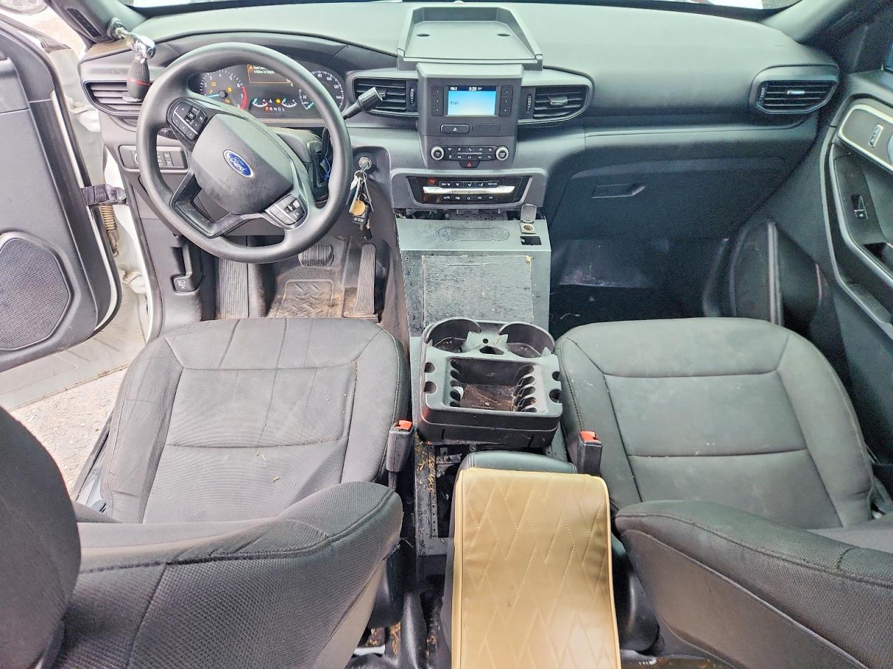 2020 Ford Explorer Police Interceptor White vin: 1FM5K8AB8LGC35543