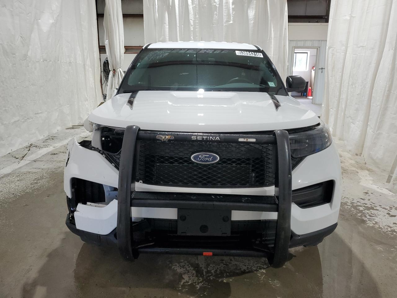 2022 Ford Explorer Police Interceptor Белый vin: 1FM5K8AB8NGA32347 Damage: Right Head Lamp, Missing, Replacement Required
