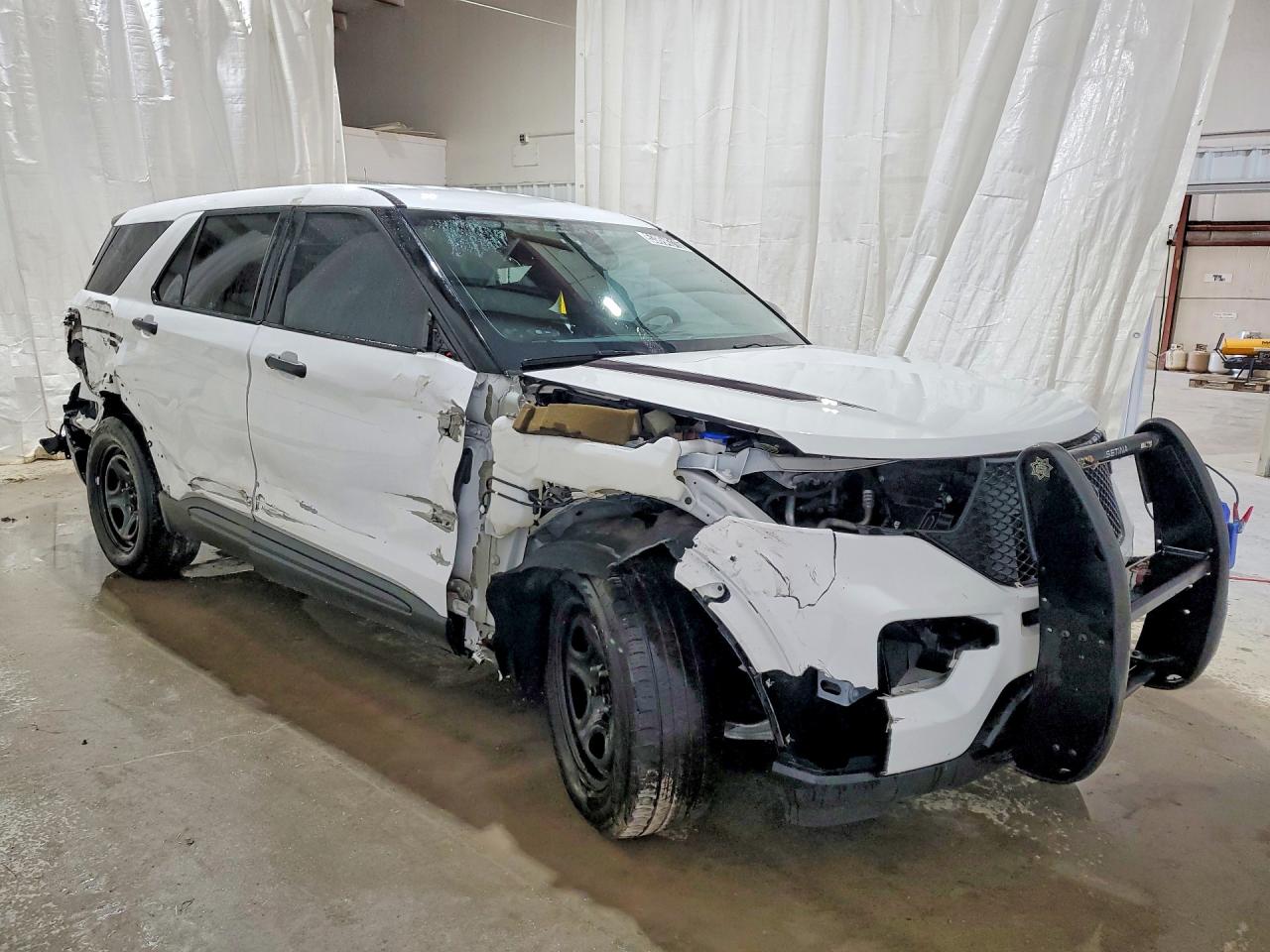 2022 Ford Explorer Police Interceptor Белый vin: 1FM5K8AB8NGA32347