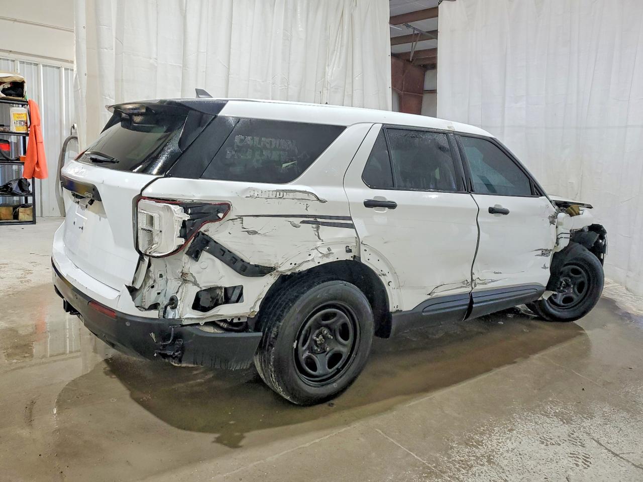 2022 Ford Explorer Police Interceptor Белый vin: 1FM5K8AB8NGA32347