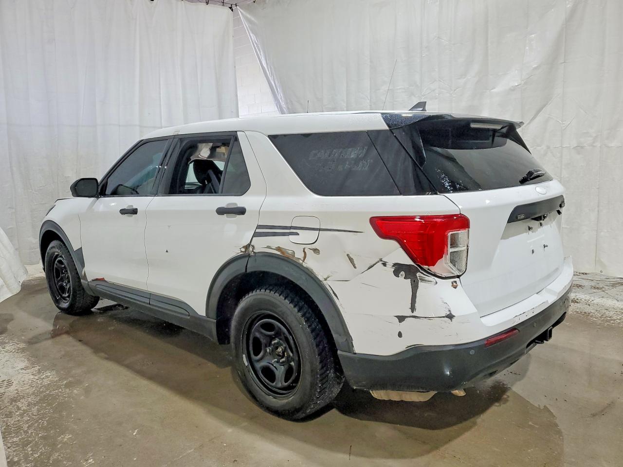 2022 Ford Explorer Police Interceptor Белый vin: 1FM5K8AB8NGA32347