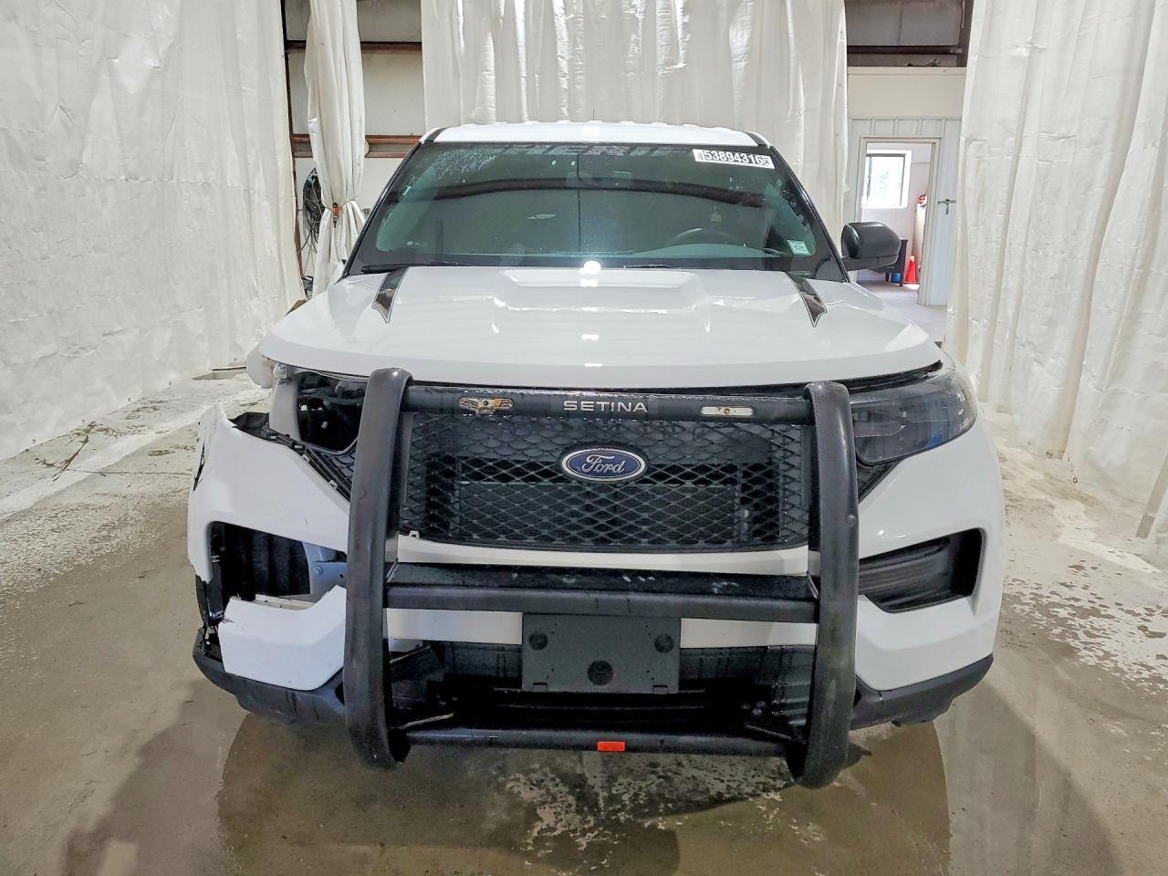 2022 Ford Explorer Police Interceptor Белый vin: 1FM5K8AB8NGA32347