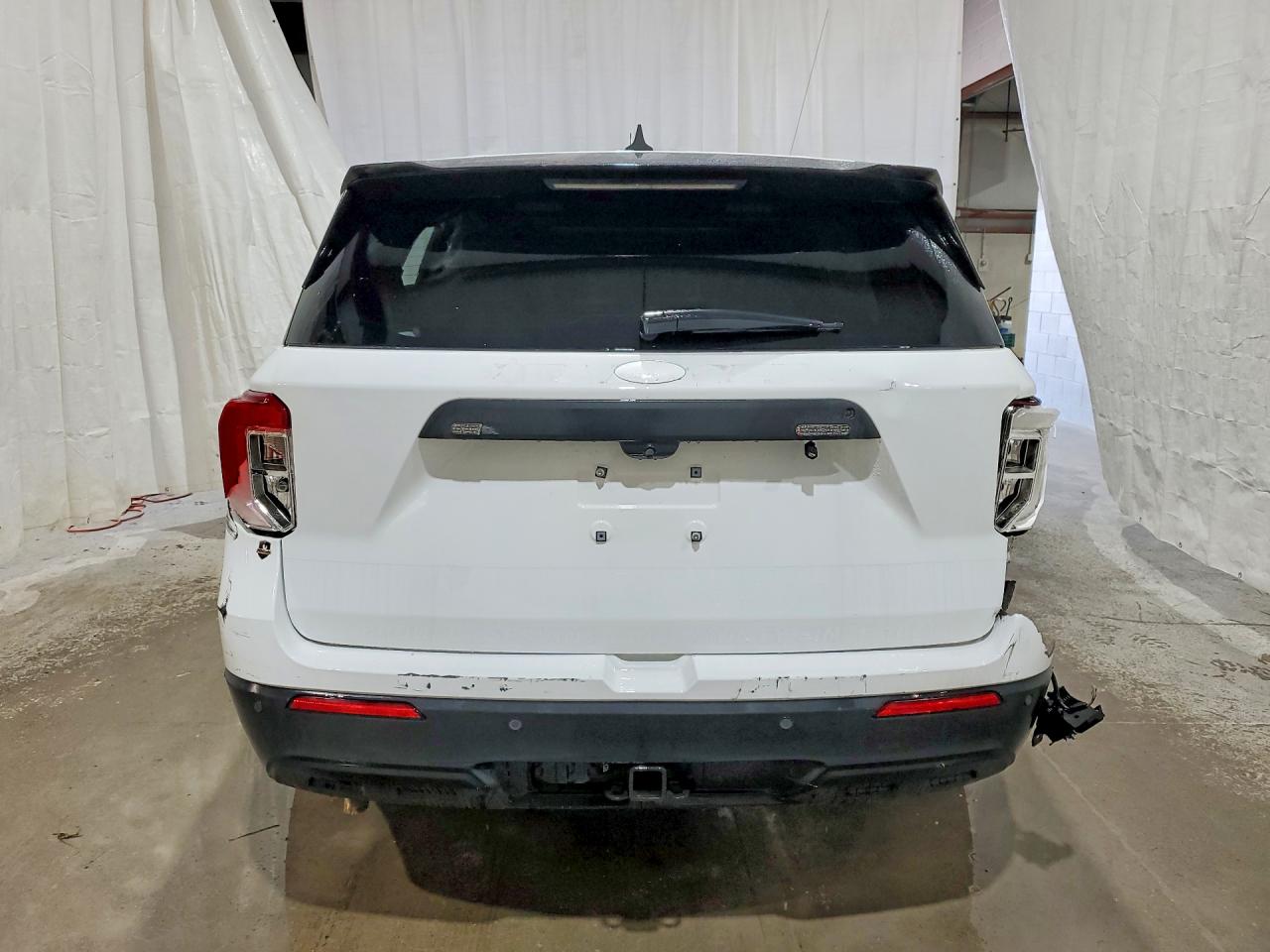 2022 Ford Explorer Police Interceptor Белый vin: 1FM5K8AB8NGA32347