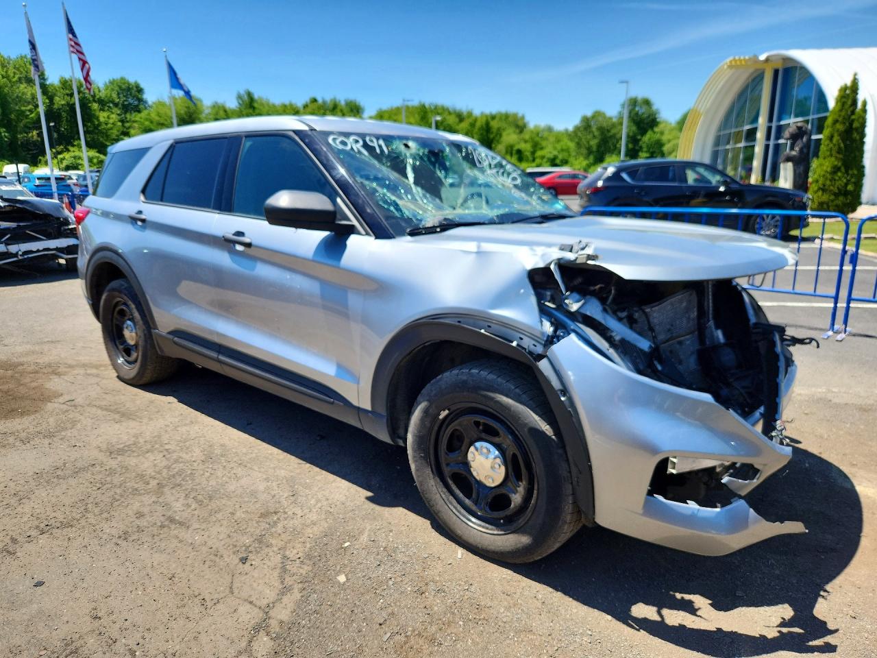 2023 Ford Explorer Police Interceptor Silver vin: 1FM5K8ABXPGA20669