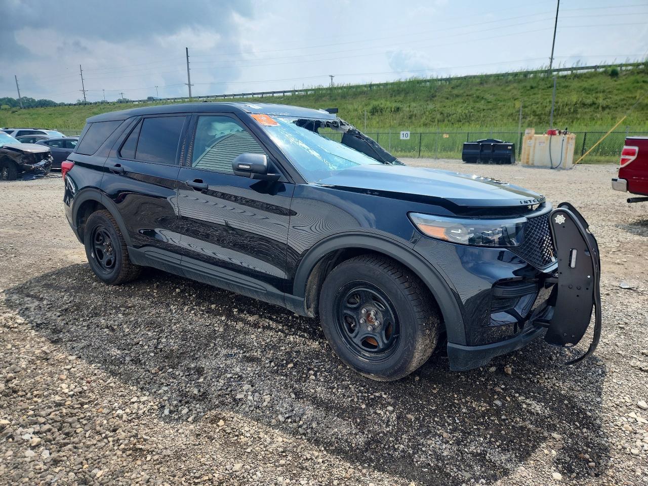 2023 Ford Explorer Police Interceptor Black vin: 1FM5K8AC1PGB04162