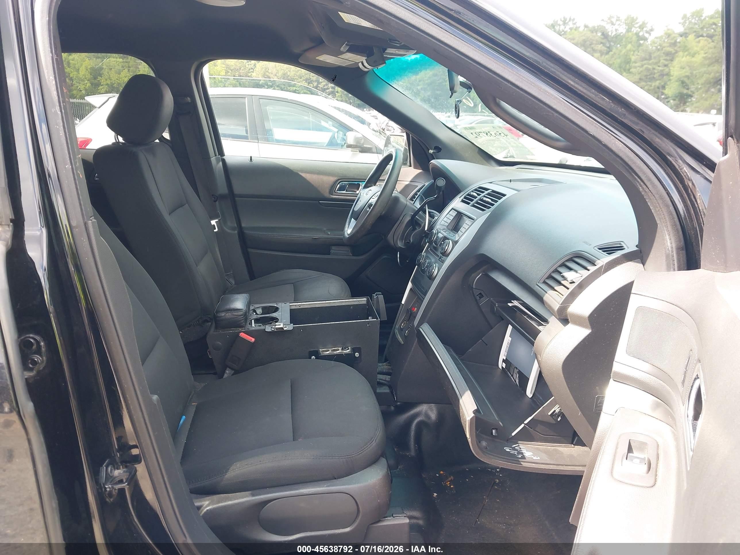 2015 Ford Explorer Police Interceptor Black vin: 1FM5K8AR0FGC67050