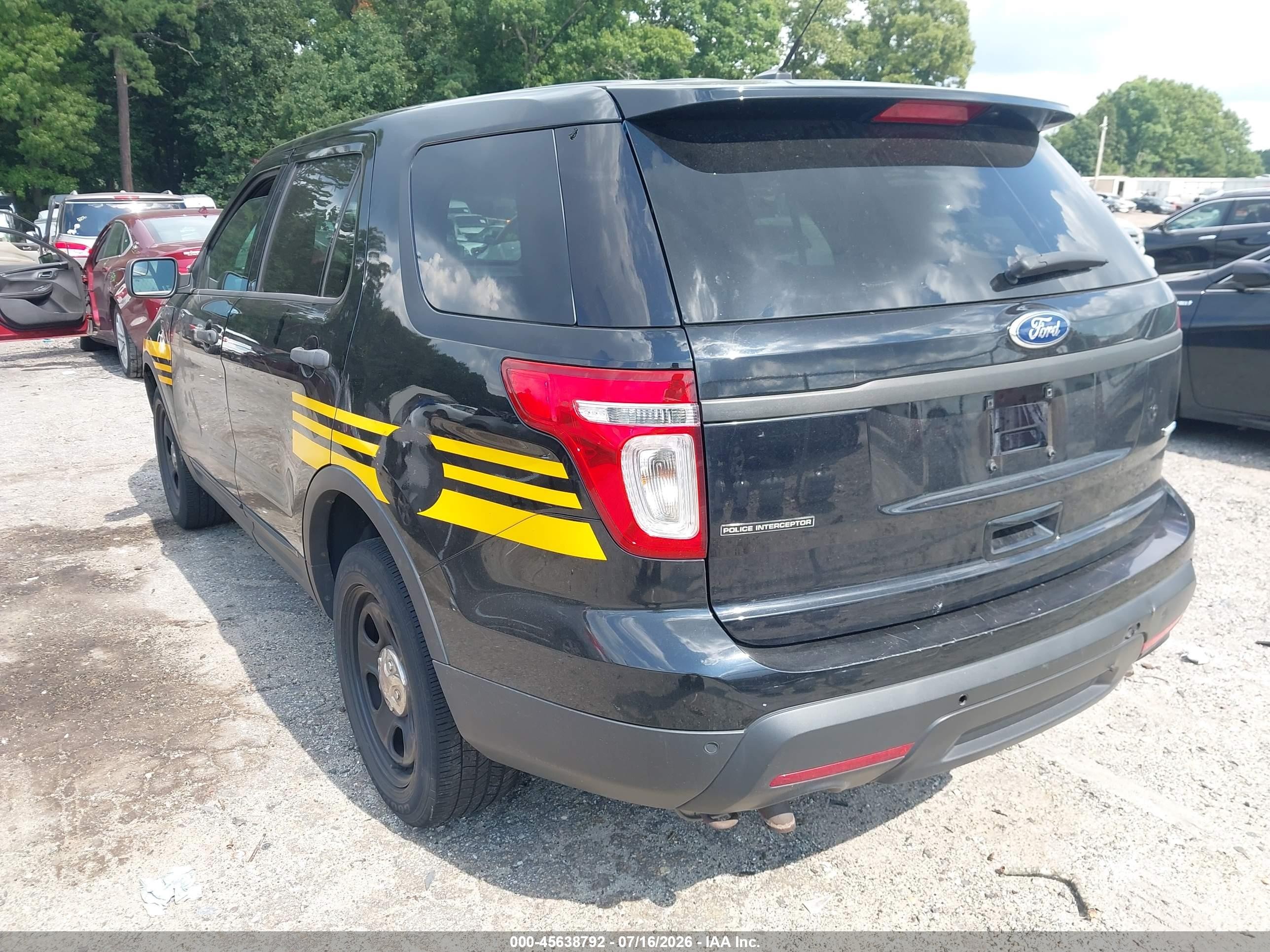 2015 Ford Explorer Police Interceptor Black vin: 1FM5K8AR0FGC67050
