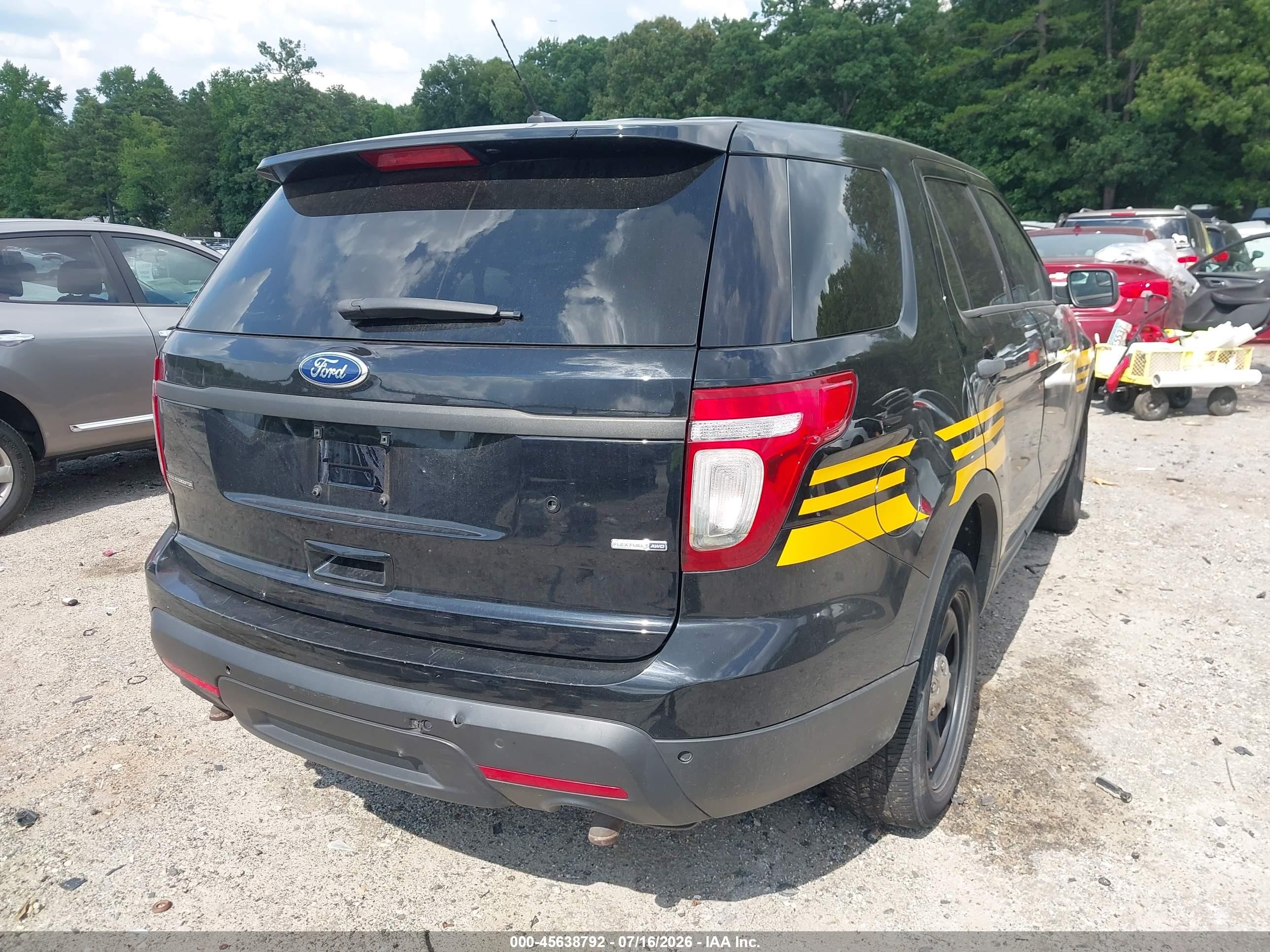 2015 Ford Explorer Police Interceptor Black vin: 1FM5K8AR0FGC67050