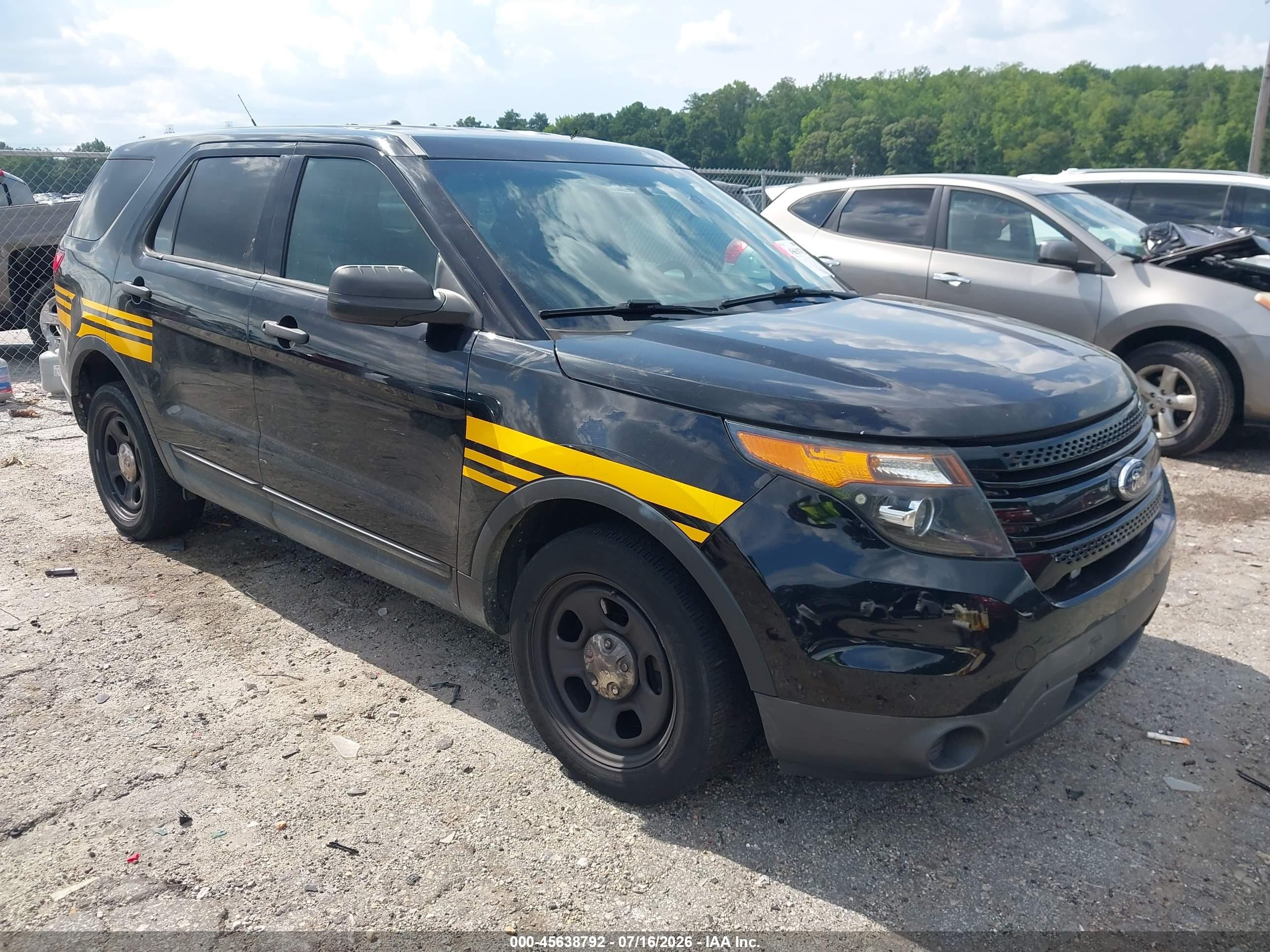2015 Ford Explorer Police Interceptor Black vin: 1FM5K8AR0FGC67050