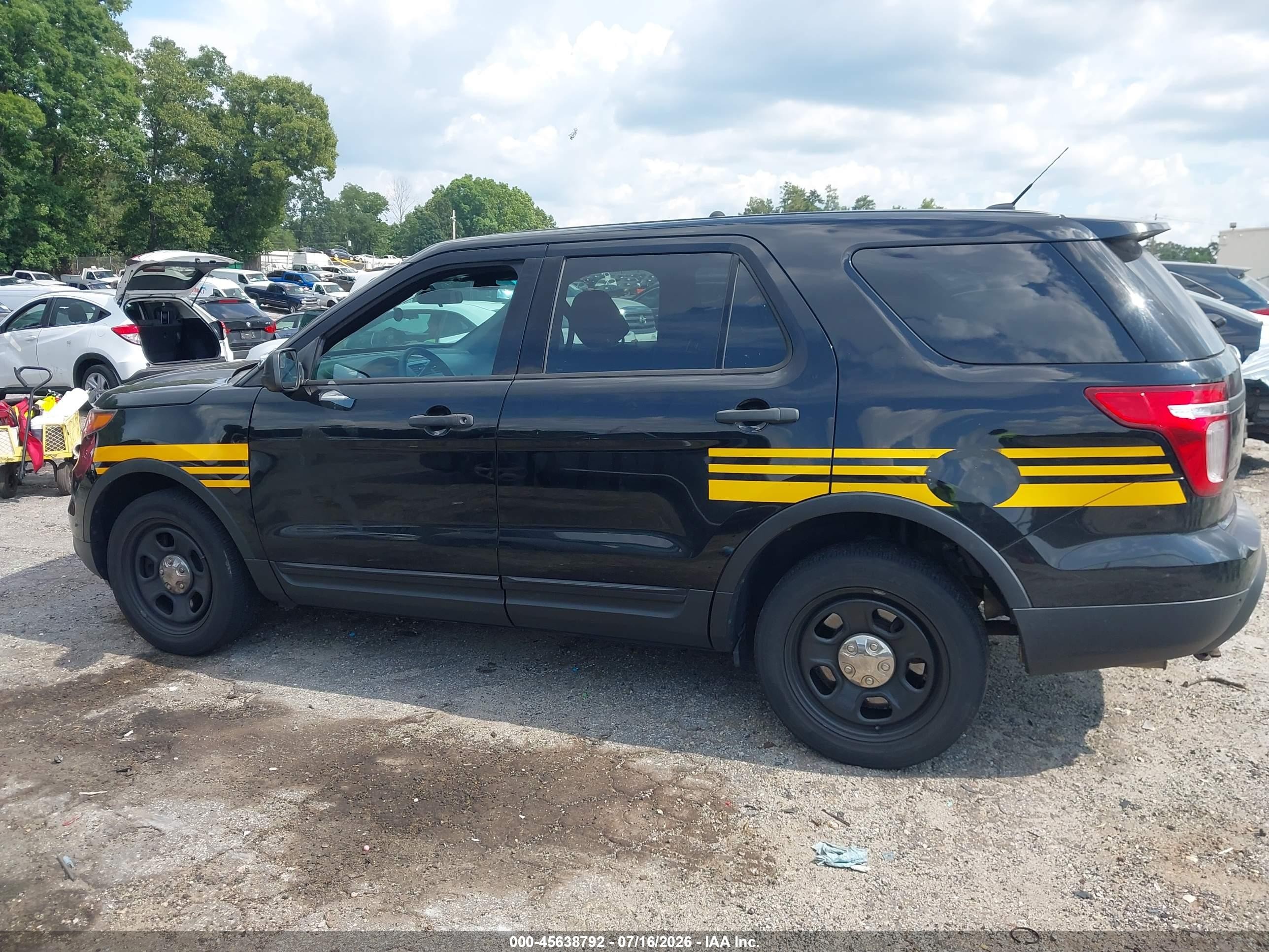 2015 Ford Explorer Police Interceptor Black vin: 1FM5K8AR0FGC67050