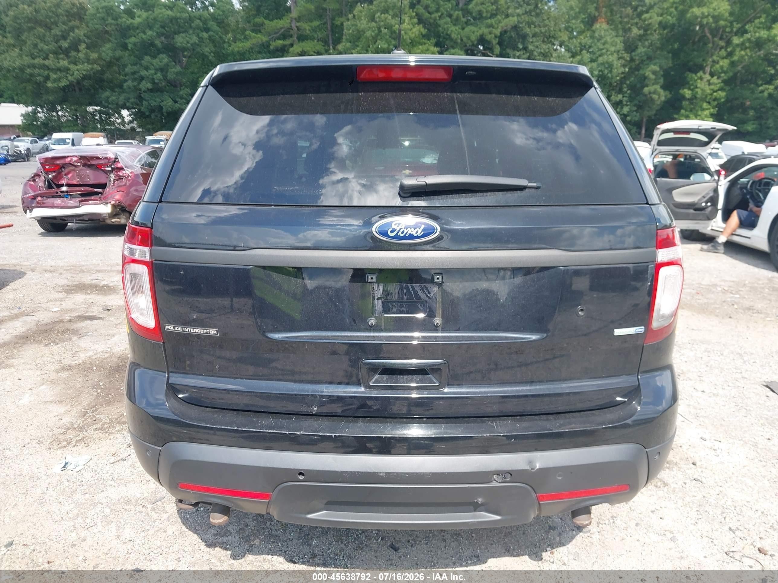 2015 Ford Explorer Police Interceptor Black vin: 1FM5K8AR0FGC67050