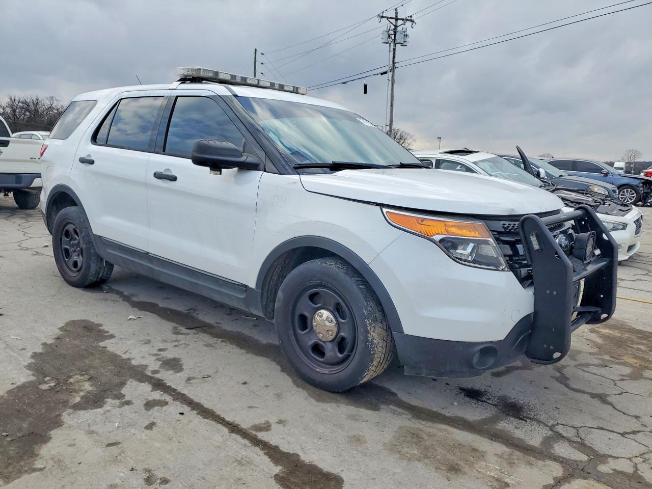 2014 Ford Explorer Police Interceptor White vin: 1FM5K8AR1EGB27426