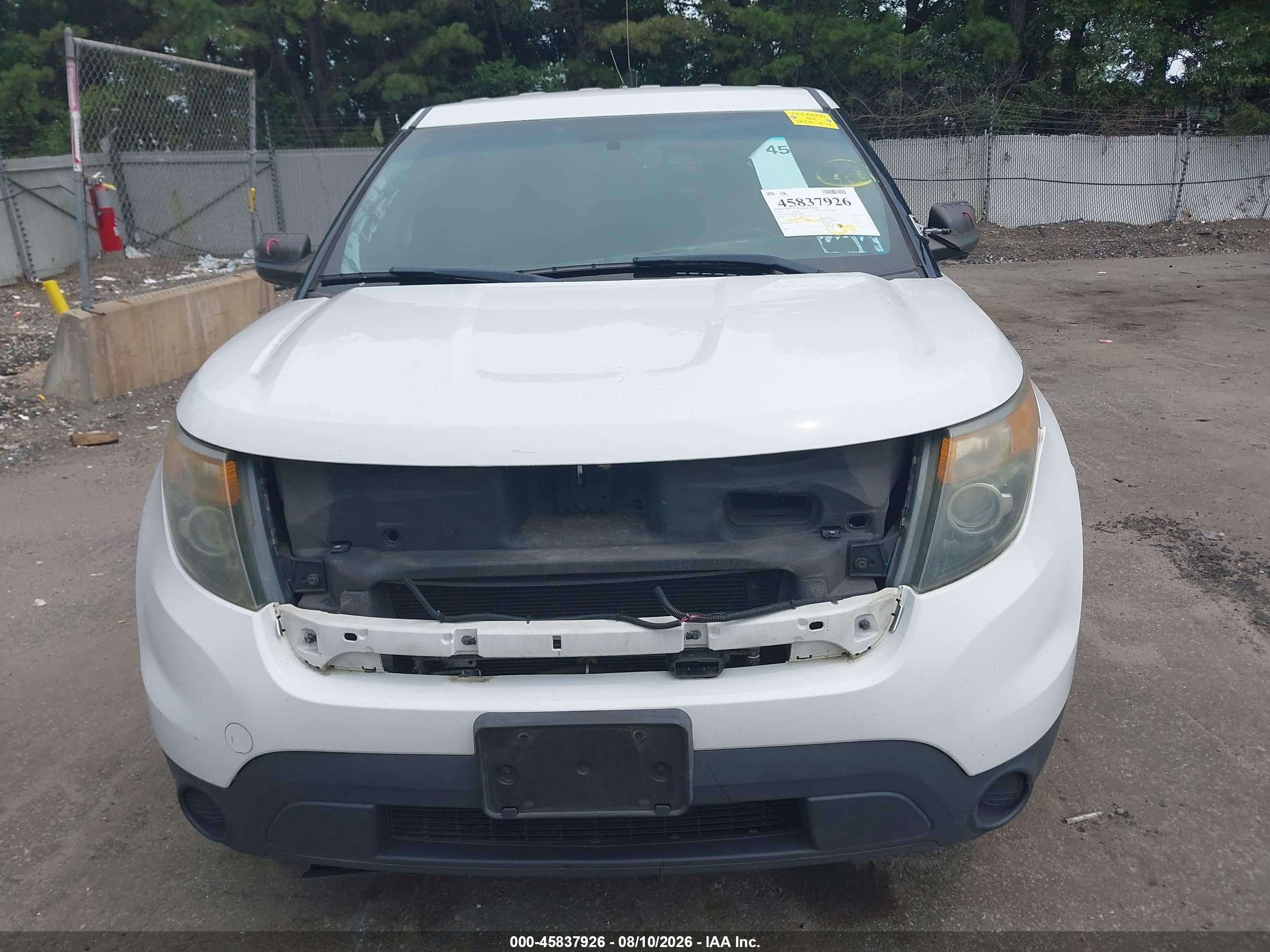 2014 Ford Utility Police Interceptor   White vin: 1FM5K8AR1EGC60624