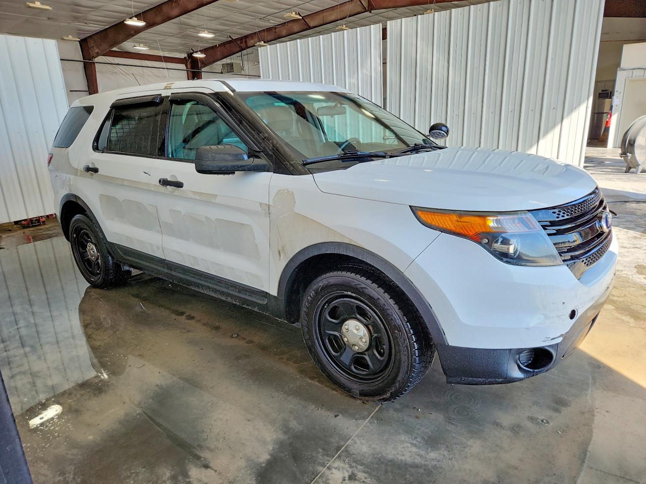 2015 Ford Explorer Police Interceptor White vin: 1FM5K8AR1FGC41640