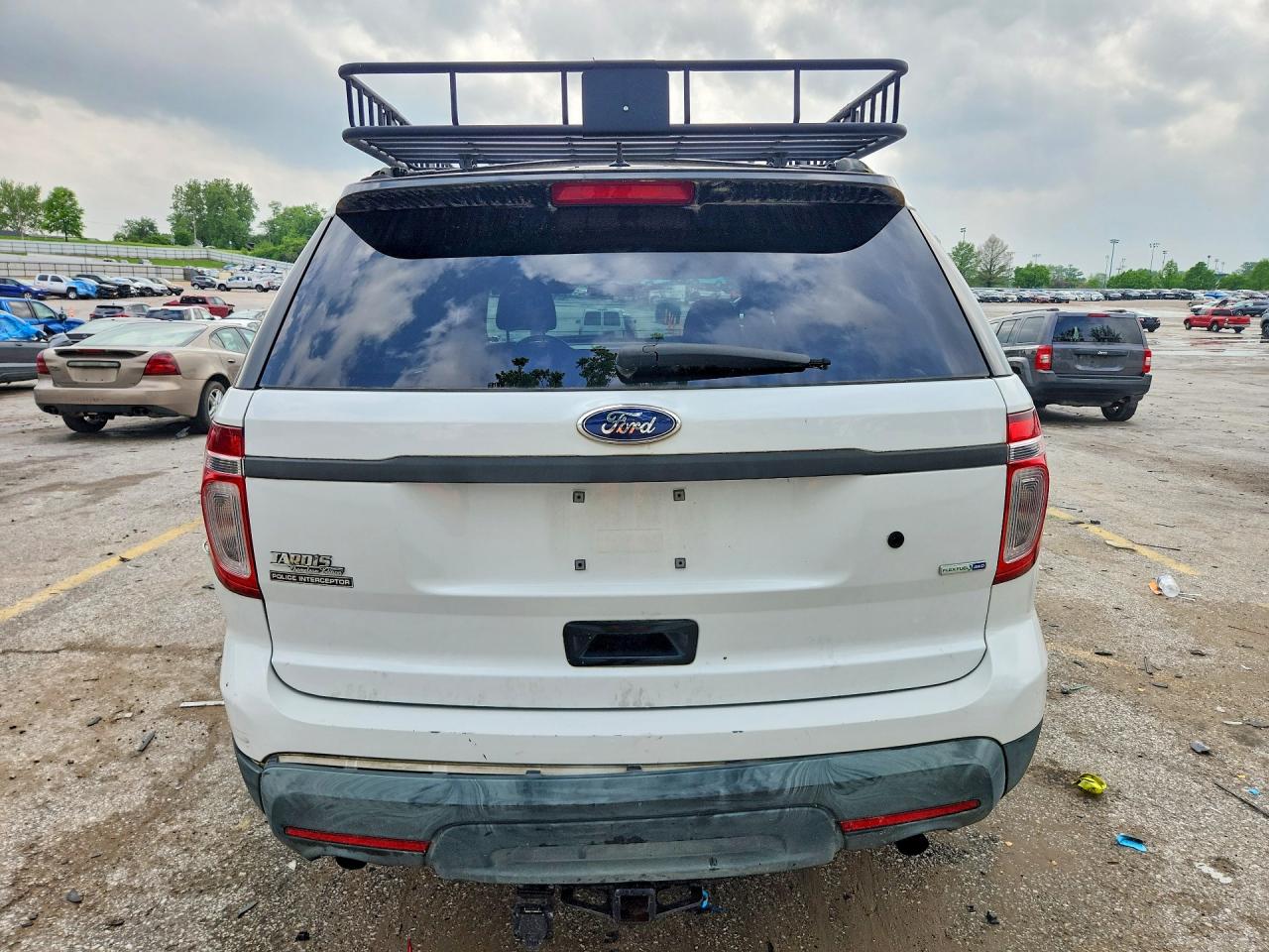 2013 Ford Explorer Police Interceptor White vin: 1FM5K8AR2DGC16145