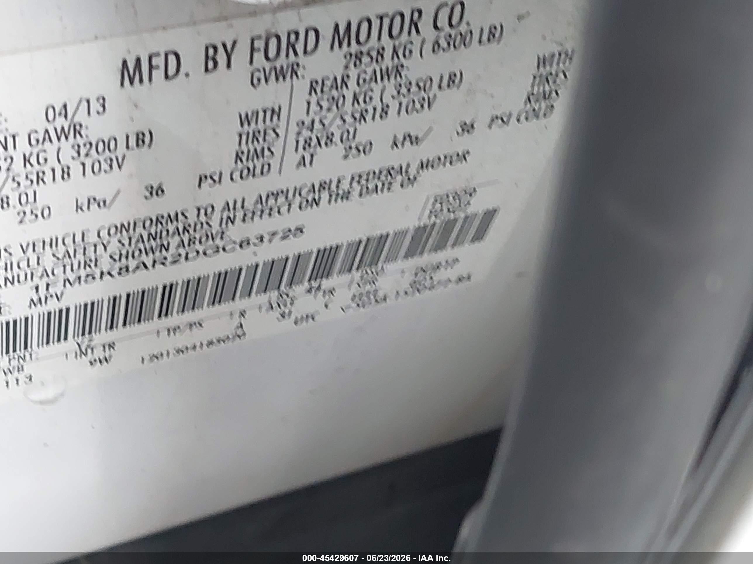 2013 Ford Utility Police Interceptor   Белый vin: 1FM5K8AR2DGC63725