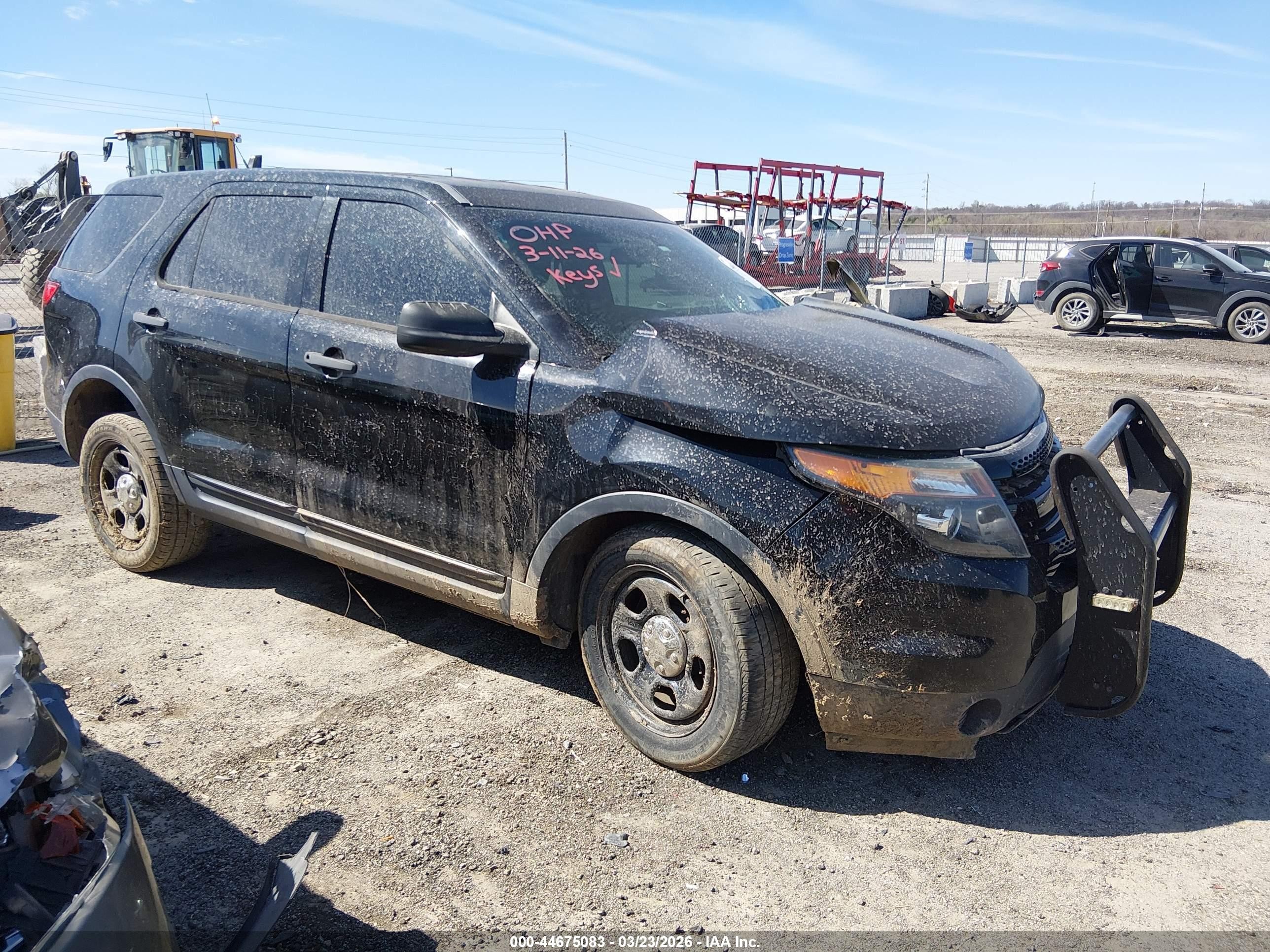 2014 Ford Utility Police Interceptor   Black vin: 1FM5K8AR2EGA60450