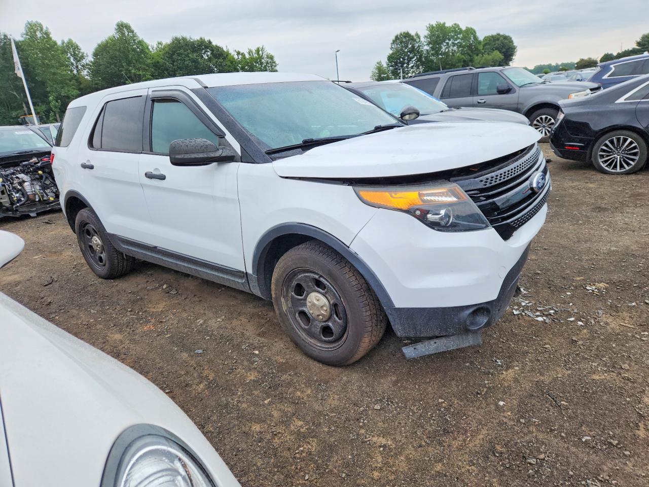 2013 Ford Explorer Police Interceptor White vin: 1FM5K8AR3DGC10970