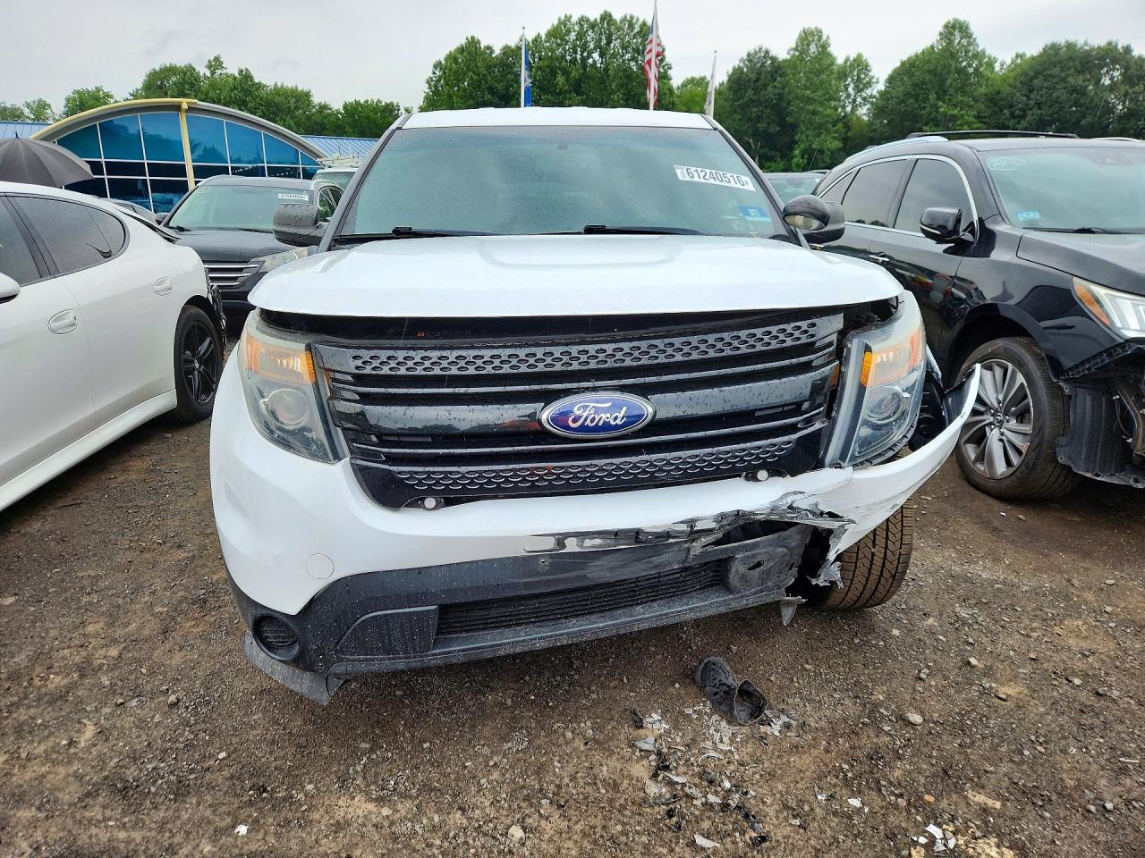 2013 Ford Explorer Police Interceptor White vin: 1FM5K8AR3DGC10970