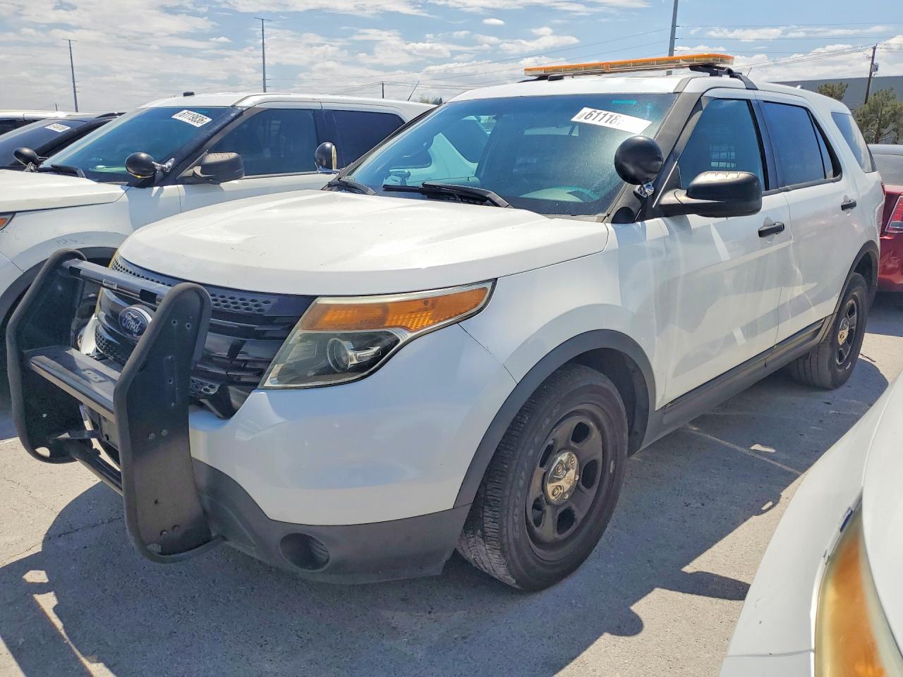 2014 Ford Explorer Police Interceptor White vin: 1FM5K8AR3EGA75913