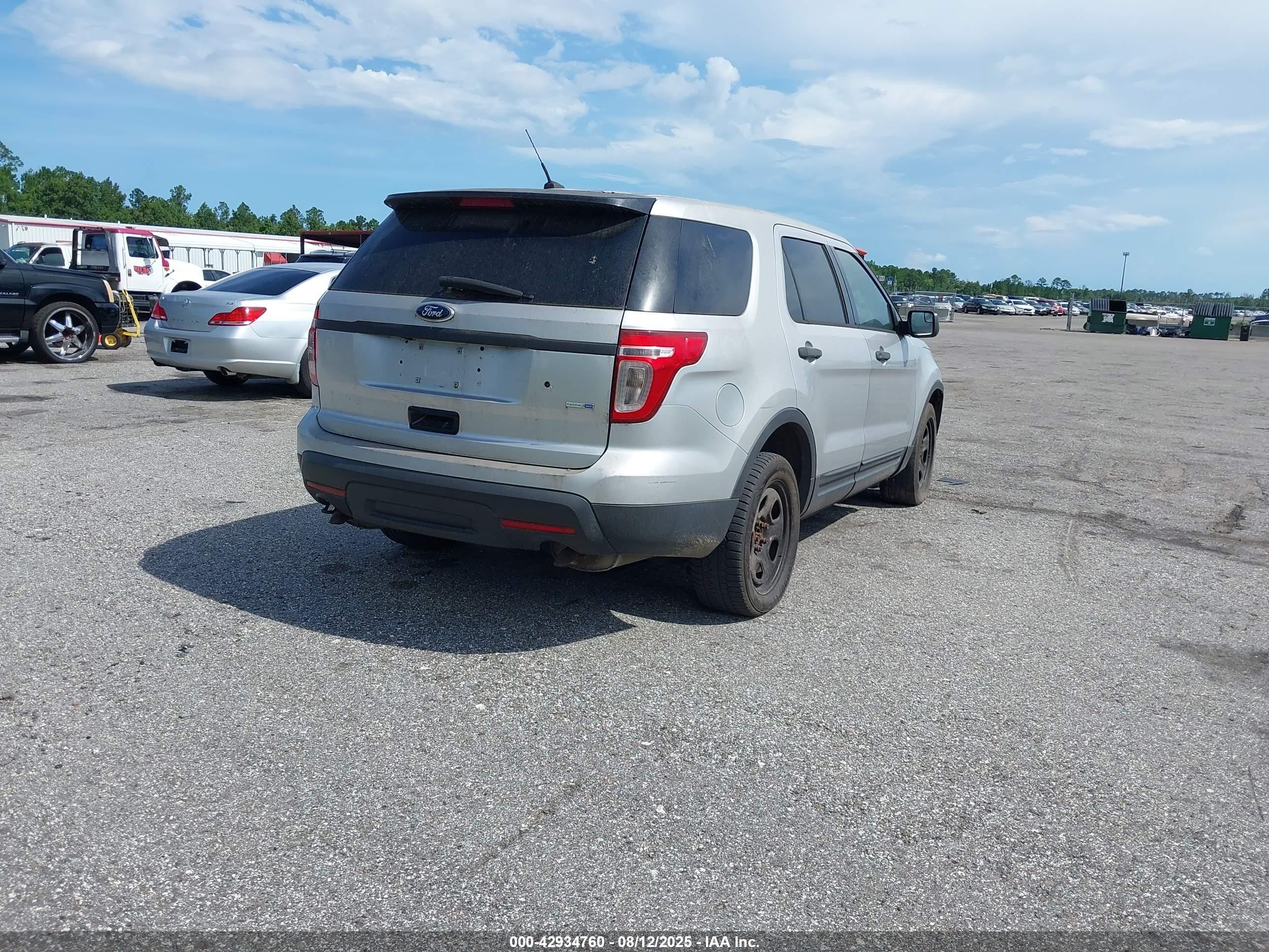 2014 Ford Police Interceptor   Silver vin: 1FM5K8AR3EGA92873