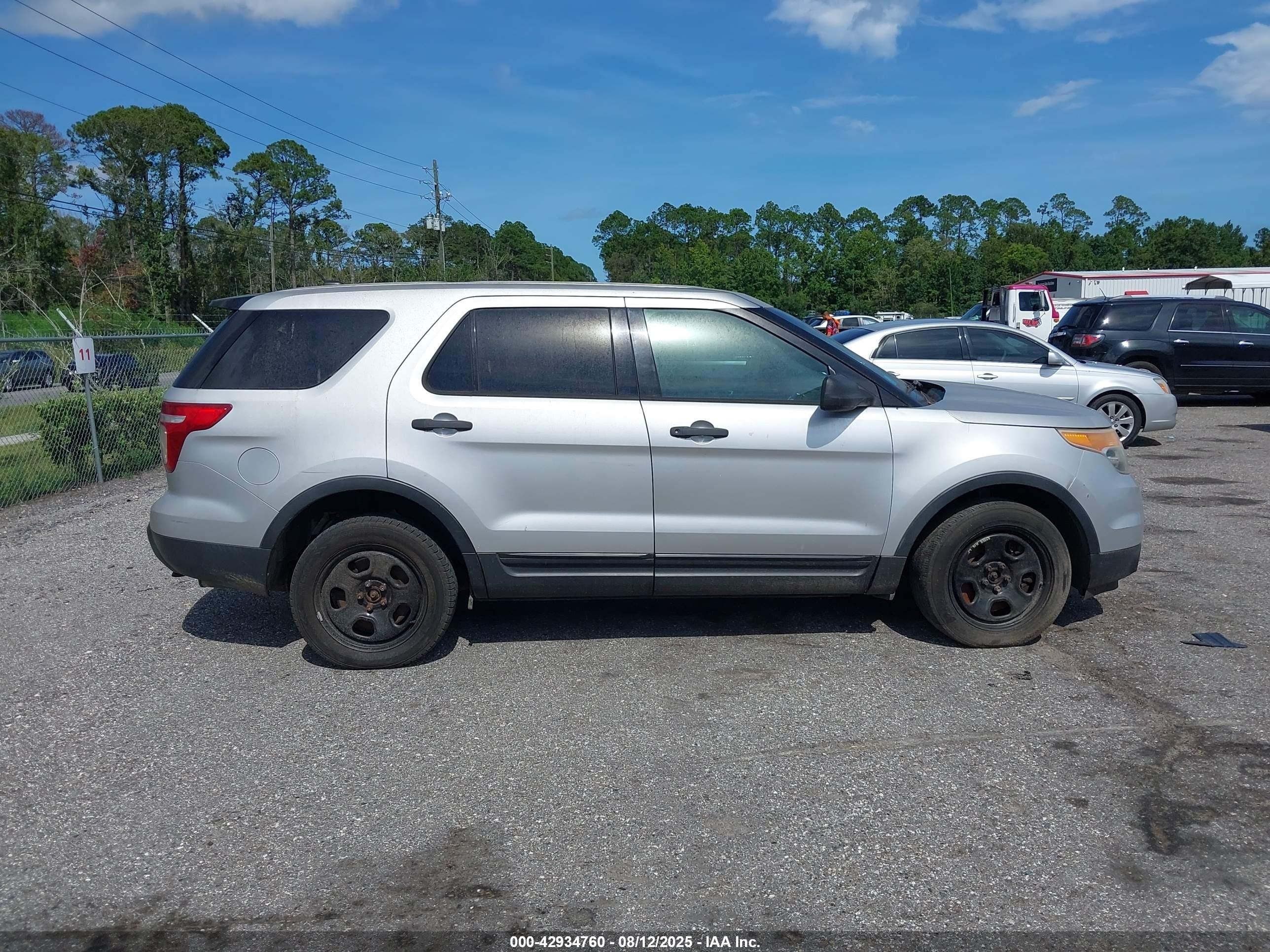 2014 Ford Police Interceptor   Silver vin: 1FM5K8AR3EGA92873