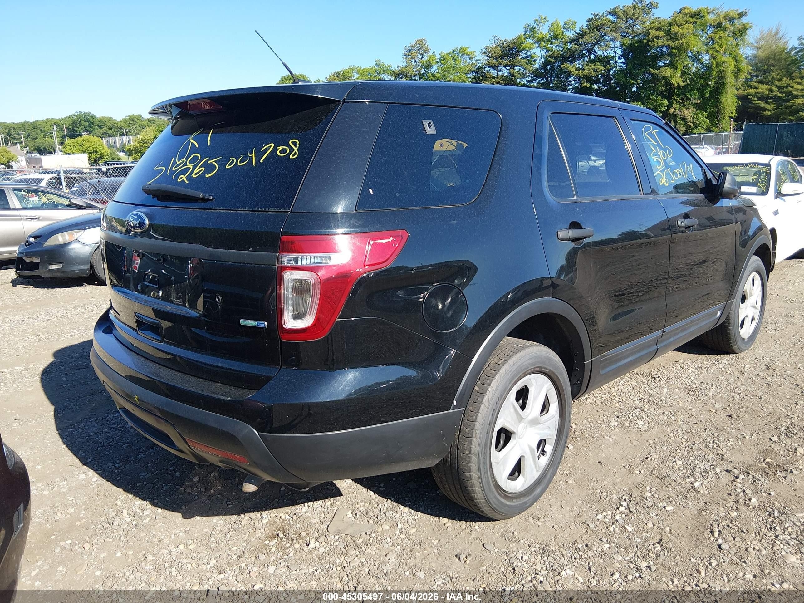 2014 Ford Utility Police Interceptor   Black vin: 1FM5K8AR5EGA33601