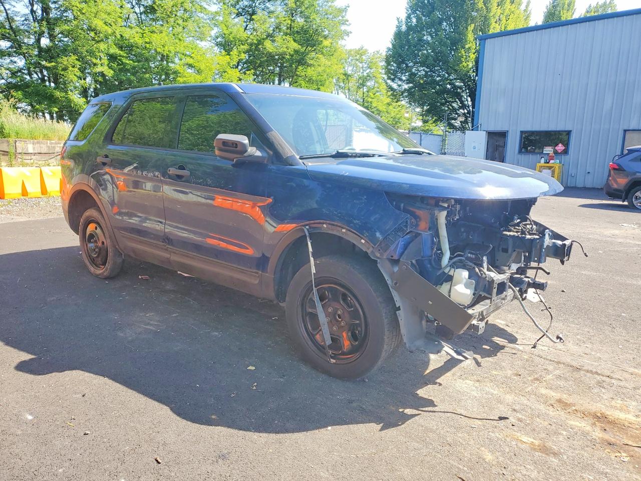 2014 Ford Explorer Police Interceptor Синий vin: 1FM5K8AR6EGC50025