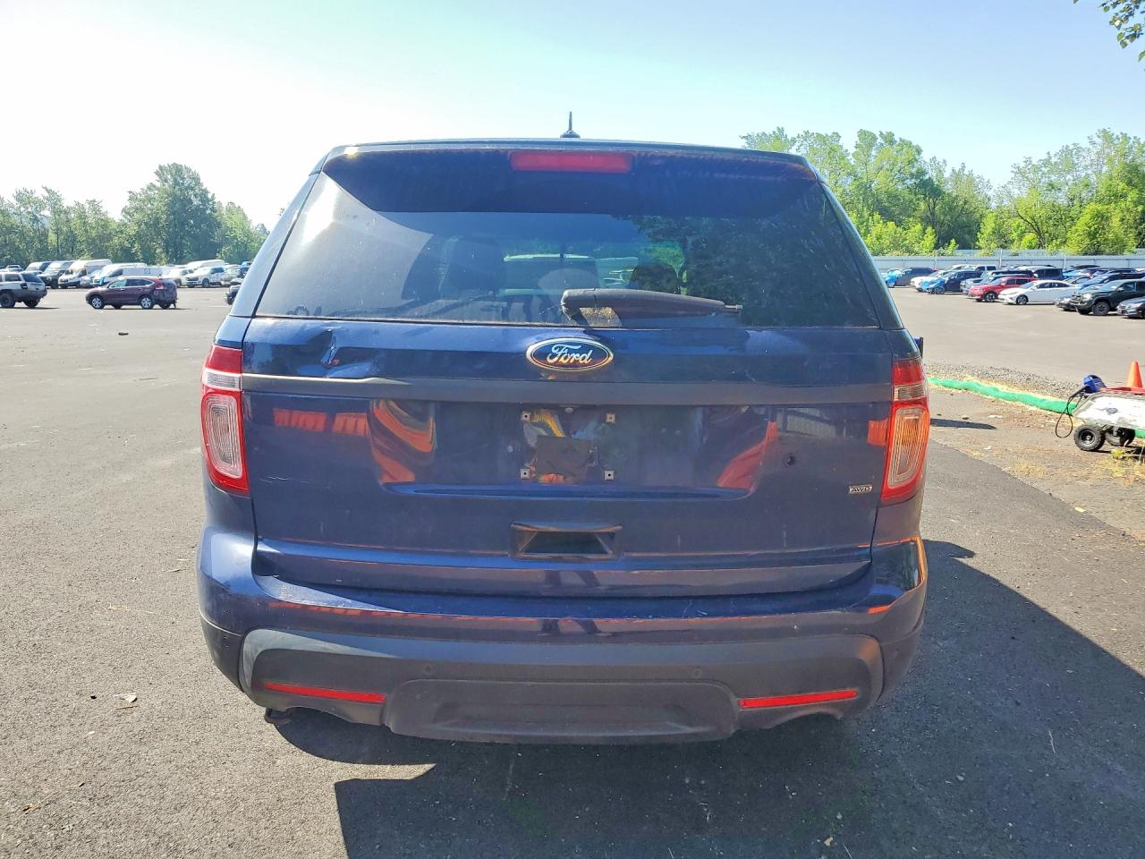 2014 Ford Explorer Police Interceptor Синий vin: 1FM5K8AR6EGC50025