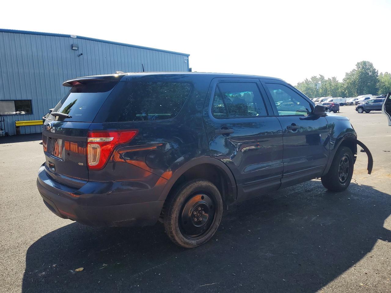 2014 Ford Explorer Police Interceptor Синий vin: 1FM5K8AR6EGC50025