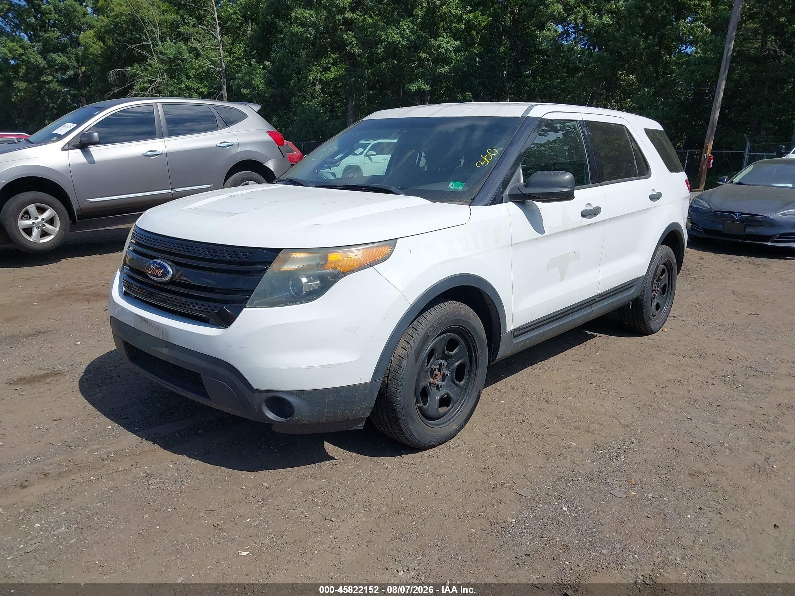2015 Ford Utility Police Interceptor   White vin: 1FM5K8AR6FGA09938