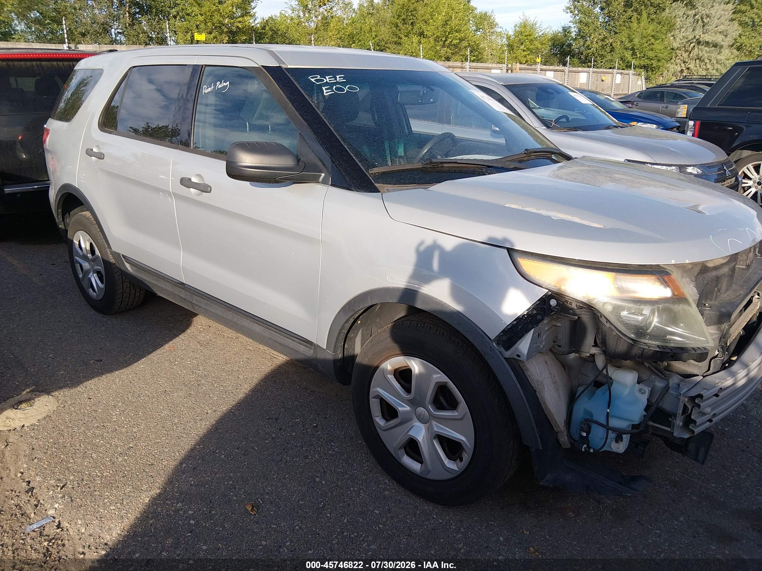 2013 Ford Utility Police Interceptor   Серый vin: 1FM5K8AR7DGA42329