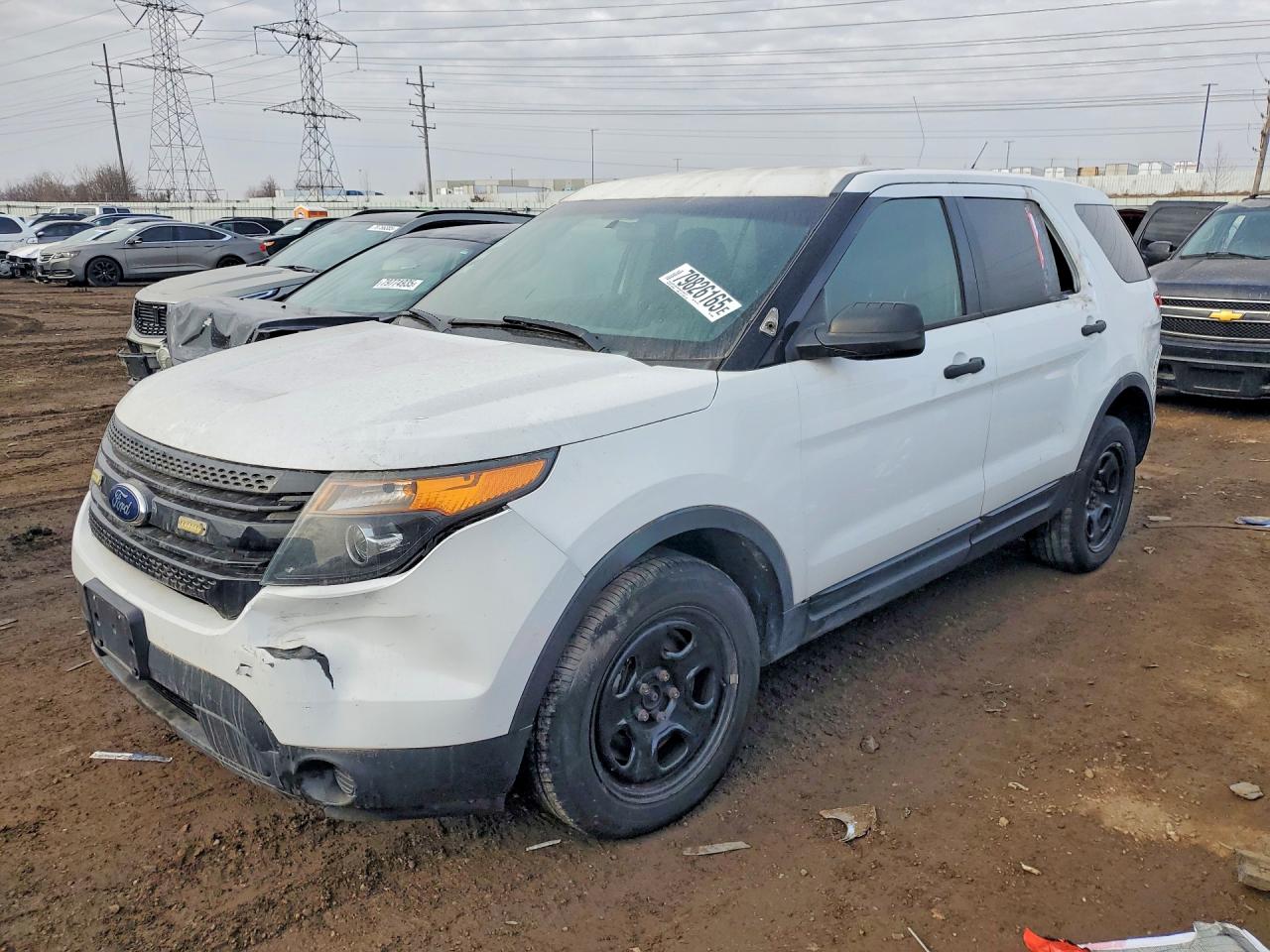 2013 Ford Explorer Police Interceptor White vin: 1FM5K8AR7DGA88890