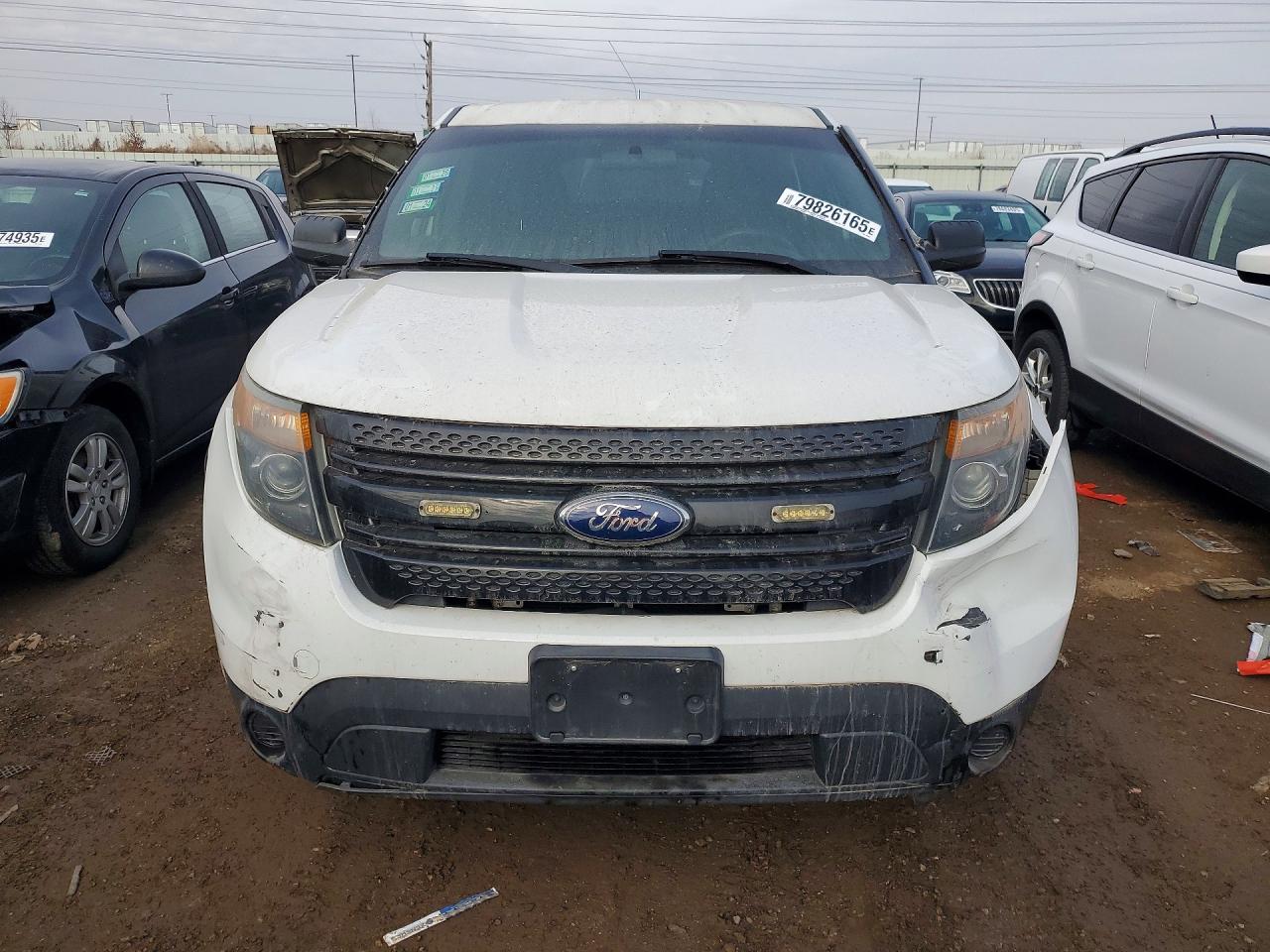2013 Ford Explorer Police Interceptor White vin: 1FM5K8AR7DGA88890