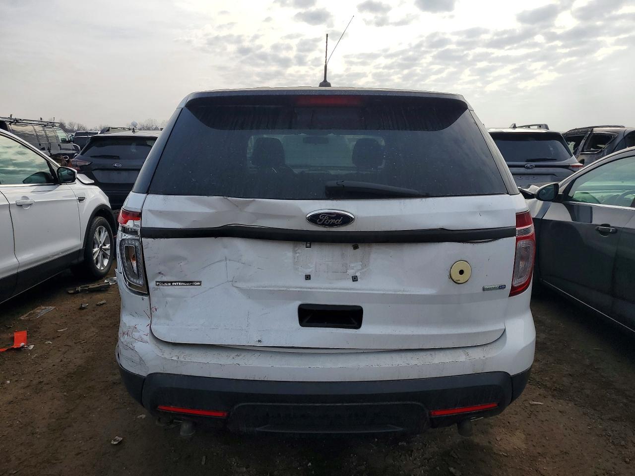2013 Ford Explorer Police Interceptor White vin: 1FM5K8AR7DGA88890