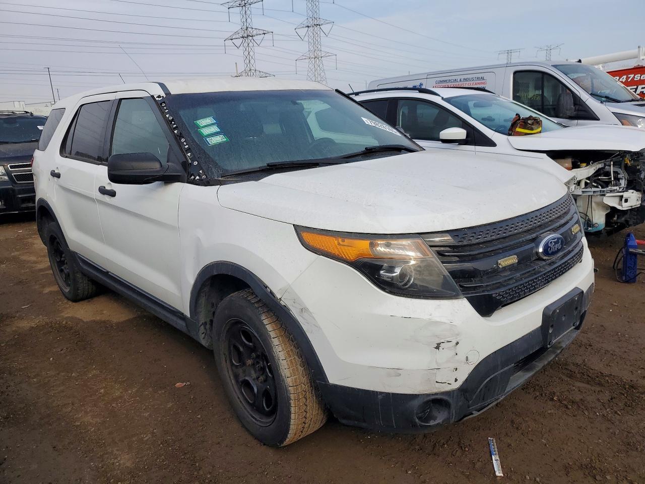 2013 Ford Explorer Police Interceptor White vin: 1FM5K8AR7DGA88890