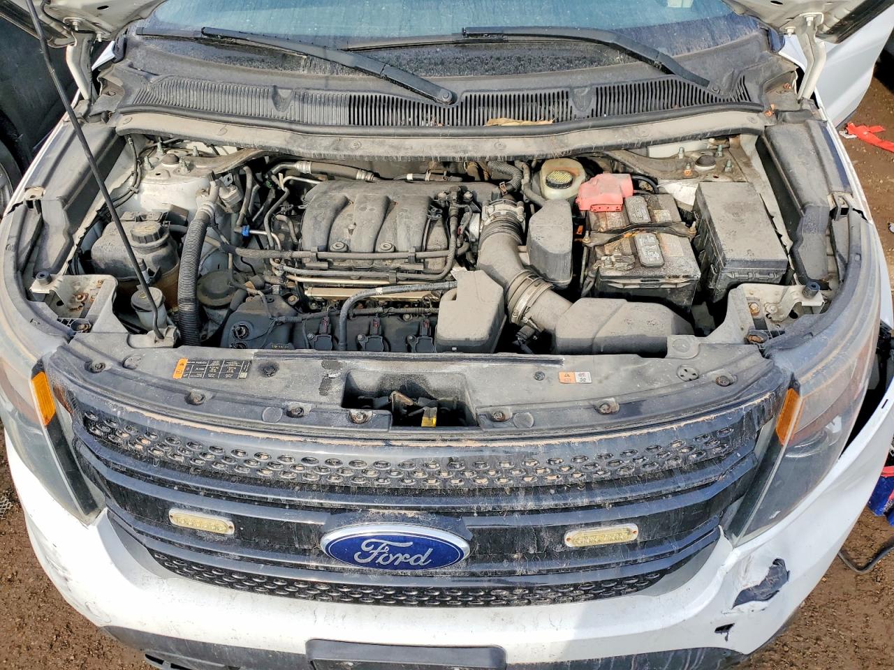 2013 Ford Explorer Police Interceptor White vin: 1FM5K8AR7DGA88890