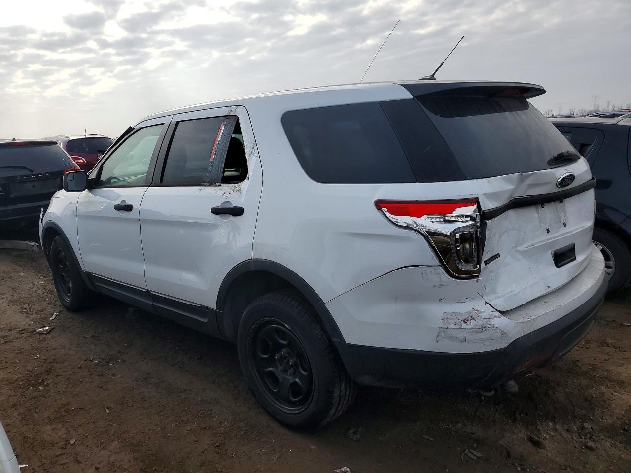2013 Ford Explorer Police Interceptor White vin: 1FM5K8AR7DGA88890