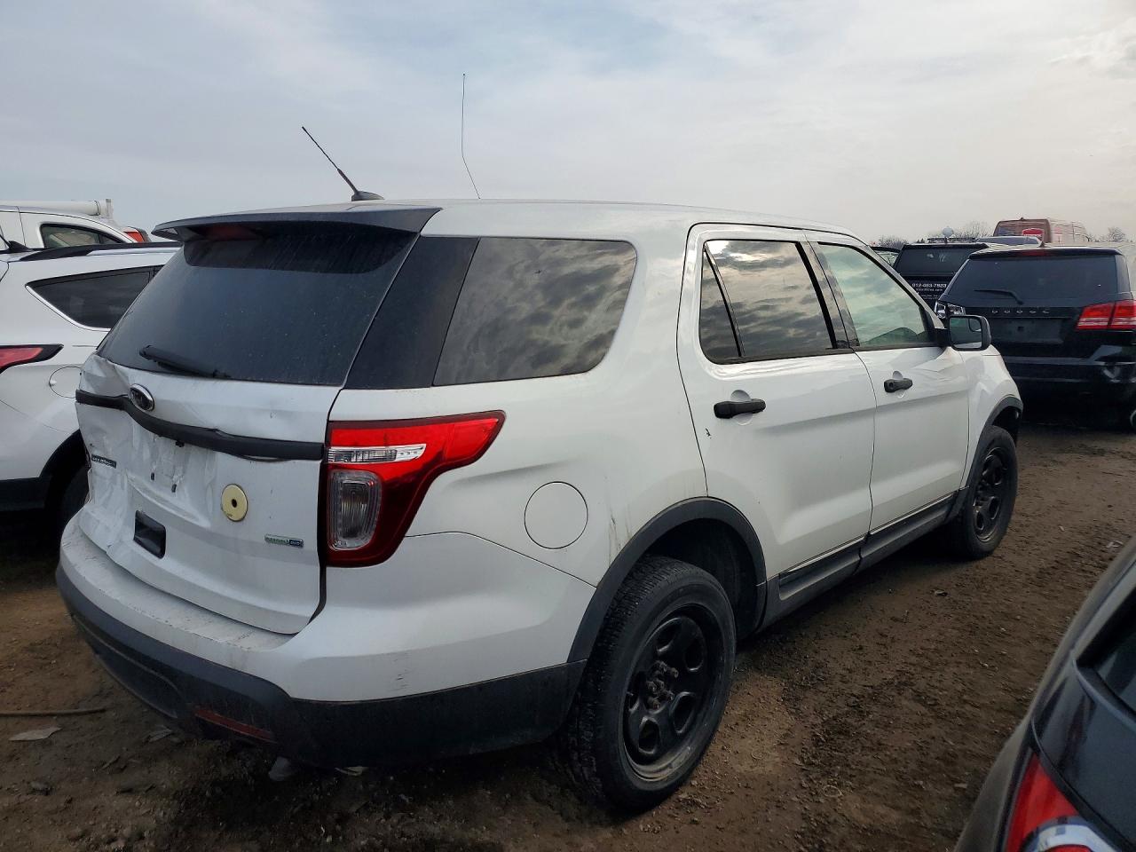 2013 Ford Explorer Police Interceptor White vin: 1FM5K8AR7DGA88890