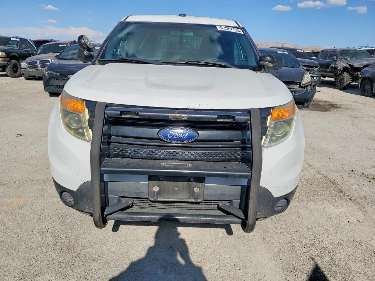 2014 Ford Explorer Police Interceptor White vin: 1FM5K8AR7EGA75901