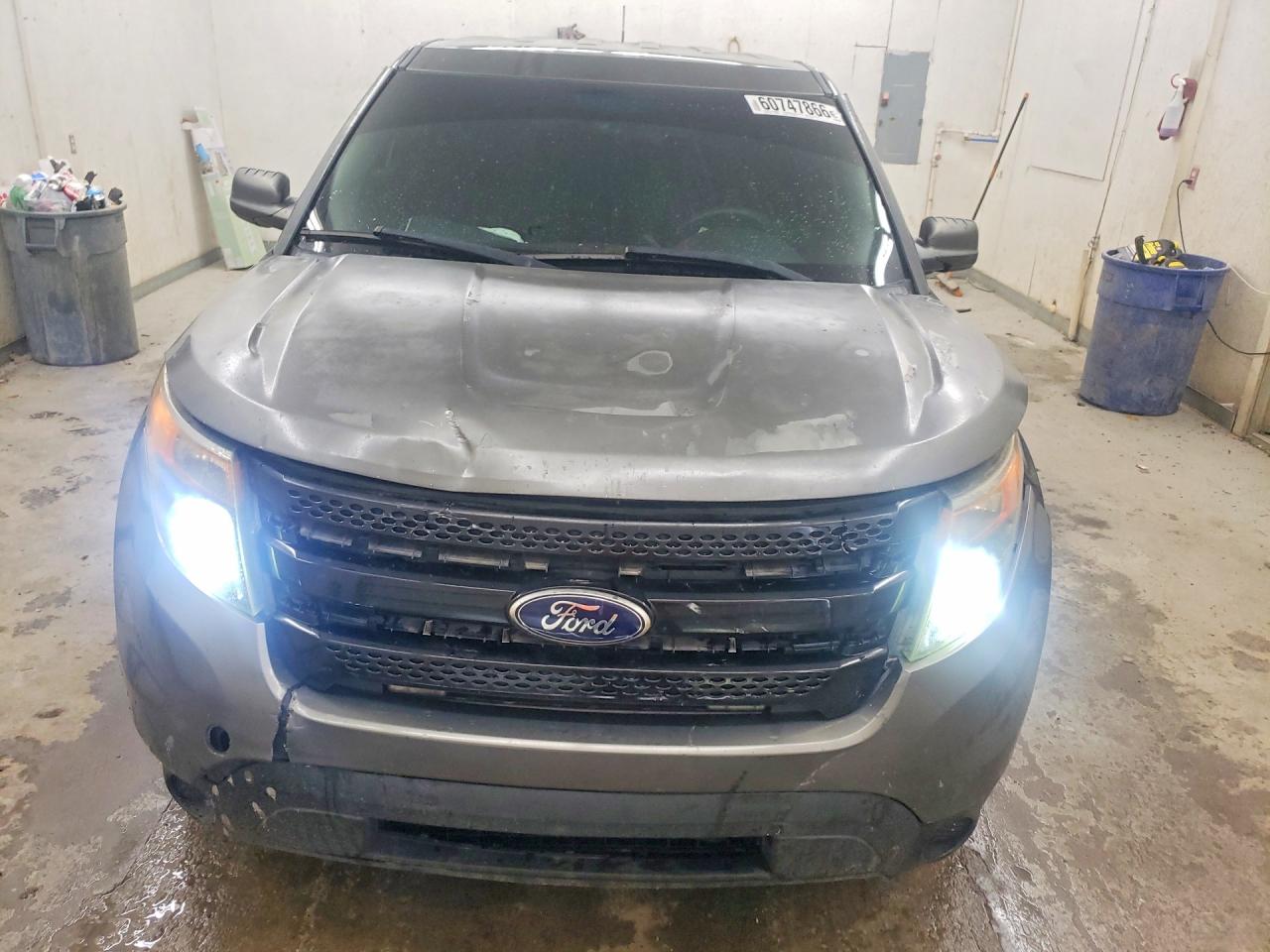 2014 Ford Explorer Police Interceptor Gray vin: 1FM5K8AR7EGC49708
