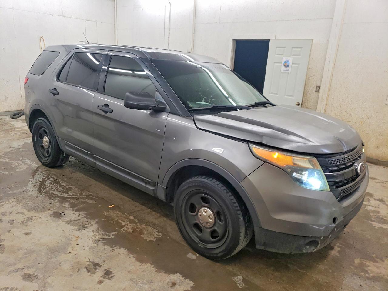 2014 Ford Explorer Police Interceptor Gray vin: 1FM5K8AR7EGC49708