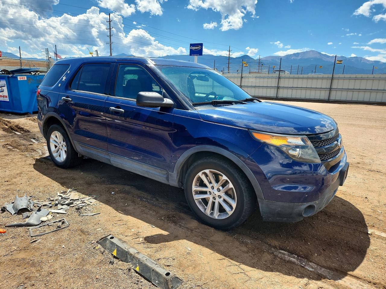 2015 Ford Explorer Police Interceptor Синий vin: 1FM5K8AR7FGA56962