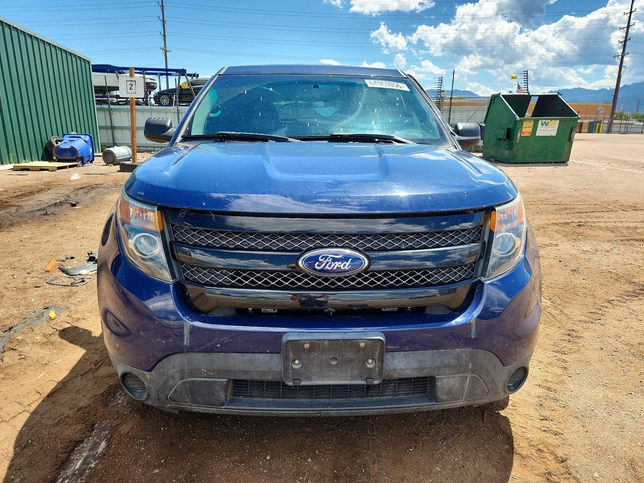2015 Ford Explorer Police Interceptor Синий vin: 1FM5K8AR7FGA56962