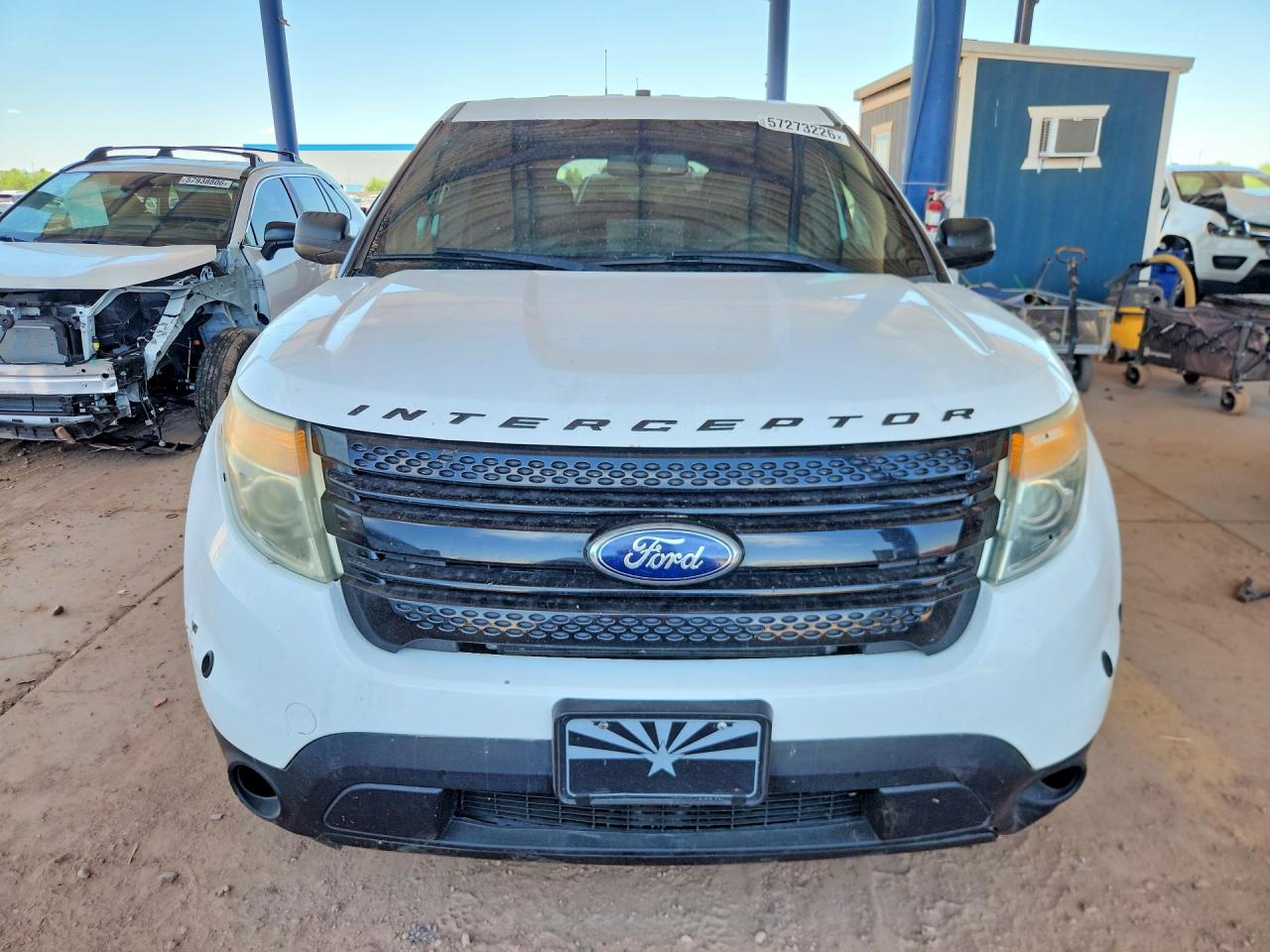 2015 Ford Explorer Police Interceptor White vin: 1FM5K8AR7FGB41297