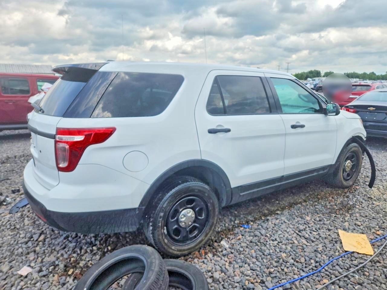 2015 Ford Explorer Police Interceptor White vin: 1FM5K8AR7FGC28598