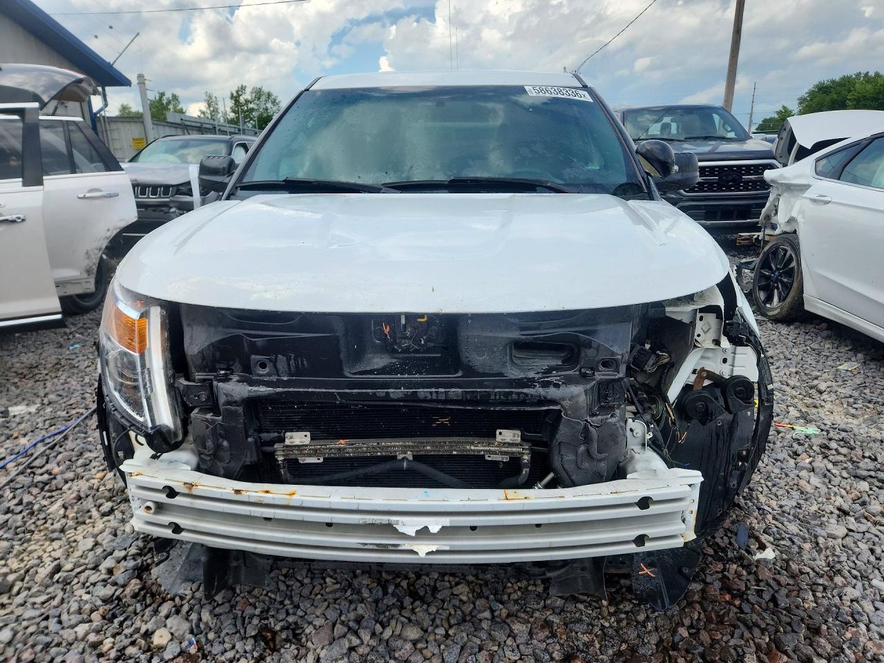 2015 Ford Explorer Police Interceptor White vin: 1FM5K8AR7FGC28598